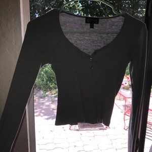 Gray long sleeve top